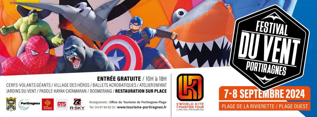 Festival du Vent de Portiragnes 2024 - Affiche